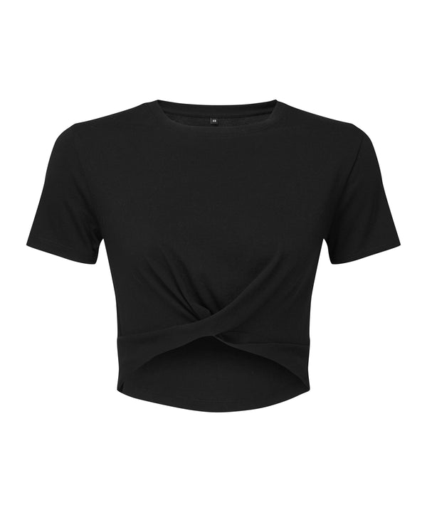 Women's TriDri® Twist Crop Top - Black