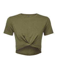 Women's TriDri® Twist Crop Top - Olive