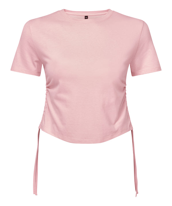 Women's TriDri® Ruched Crop Top - Light Pink