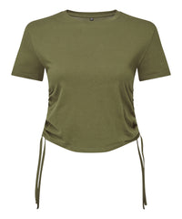 Women's TriDri® Ruched Crop Top - Olive