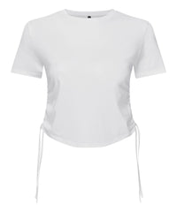 Women's TriDri® Ruched Crop Top - White