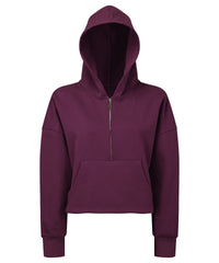 Women's TriDri® Half Zip Hoodie - Mulberry