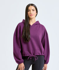 Women's TriDri® Cropped Oversize Hoodie - Black