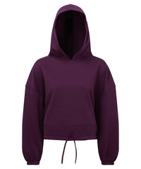 Women's TriDri® Cropped Oversize Hoodie - Mulberry