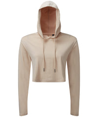 Women's TriDri® Cropped Hooded Long Sleeve T-shirt - Nude