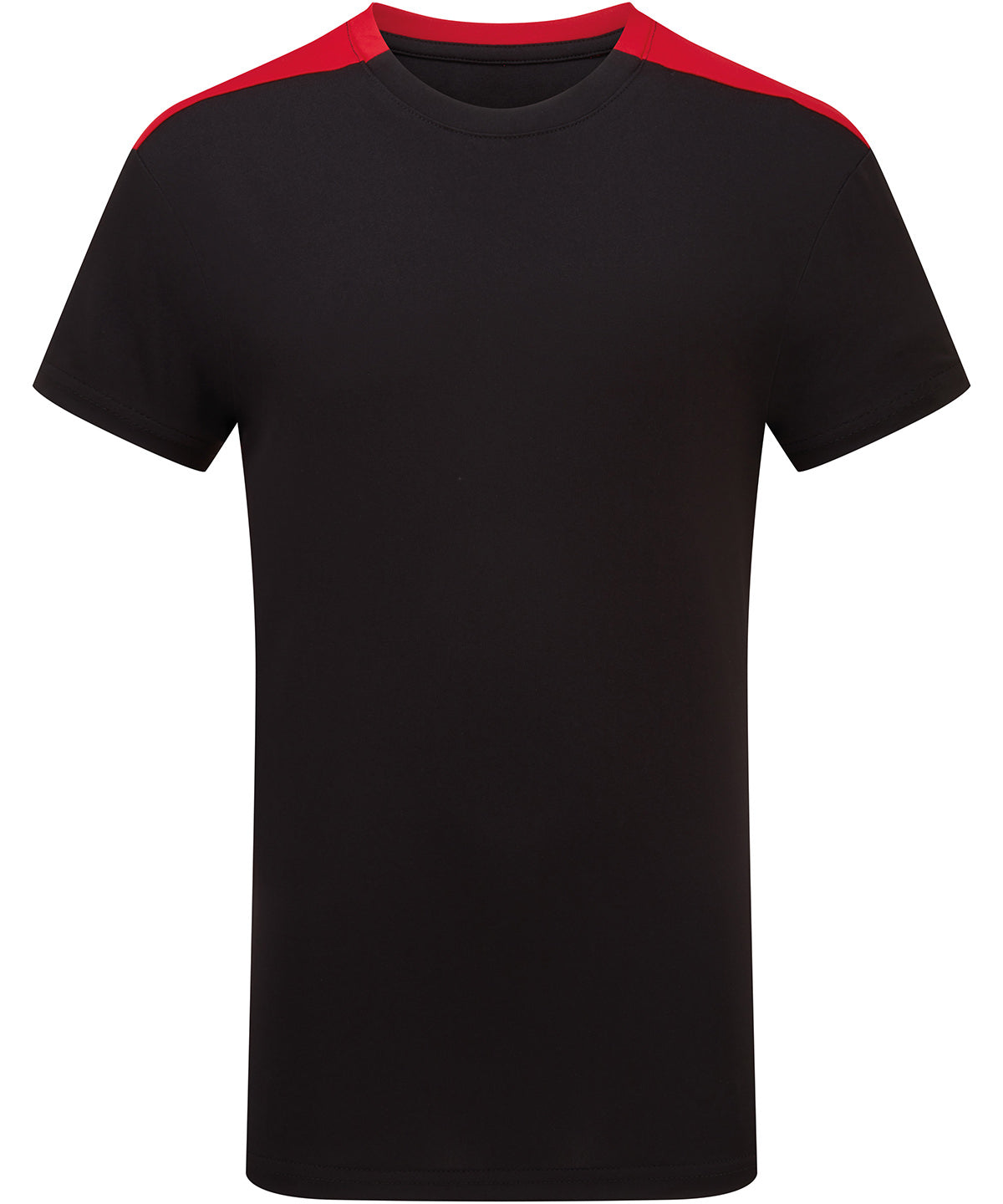 Kids TriDri® Contrast Performance T-shirt - Black/Fire Red