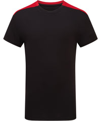 Kids TriDri® Contrast Performance T-shirt - Black/Fire Red