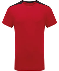 Kids TriDri® Contrast Performance T-shirt - Fire Red/Black