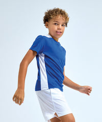Kids TriDri® Contrast Performance T-shirt - Black/Fire Red
