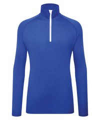 Men's TriDri® Long Sleeve Performance ¼ Zip Top - Royal/White