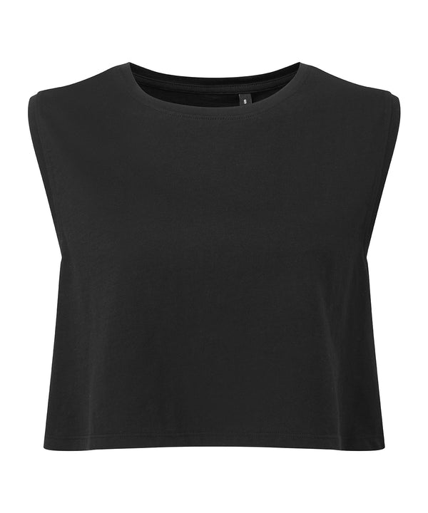 Women's TriDri® Organic Crop Tank - Black