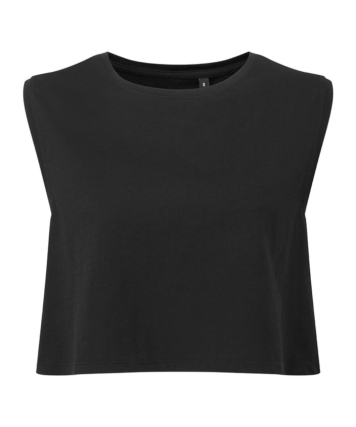 Women's TriDri® Organic Crop Tank - Black