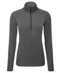 Women's TriDri® Long Sleeve Performance ¼ Zip - Charcoal/Black