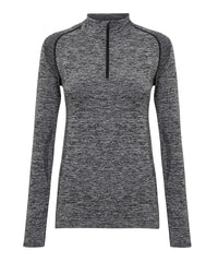 Women's TriDri® Seamless '3D Fit' Multi-sport Performance Zip Top - Charcoal