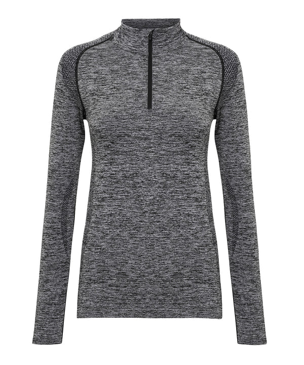 Women's TriDri® Seamless '3D Fit' Multi-sport Performance Zip Top - Charcoal
