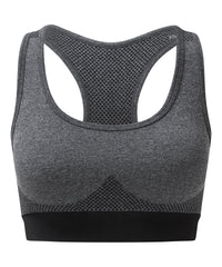 Tridri® Seamless 3D Fit" Multi-sport Sculpt Bra" - Black Melange
