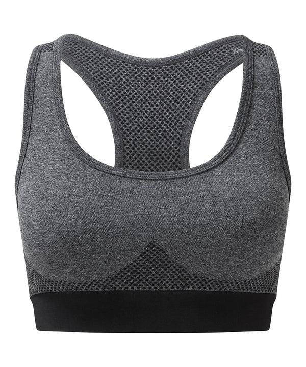 Tridri® Seamless 3D Fit" Multi-sport Sculpt Bra" - Black Melange