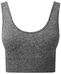 Tridri® Ribbed Seamless Multi-sport Bra - Black Melange
