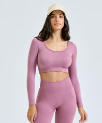 Women's TriDri® Ribbed Seamless 3D Fit" Crop Top" - Black