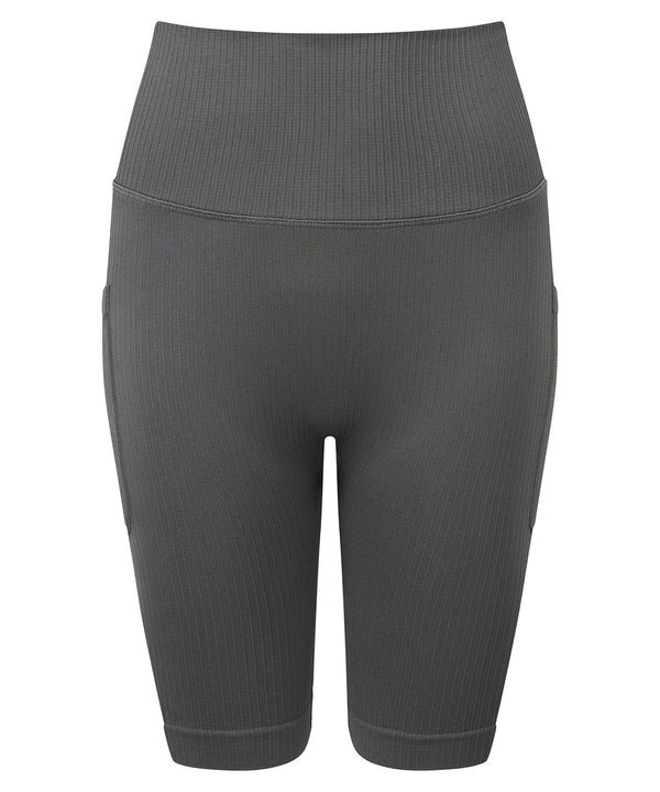 Women's TriDri® Ribbed Seamless 3D Fit" Cycle Shorts" - Charcoal