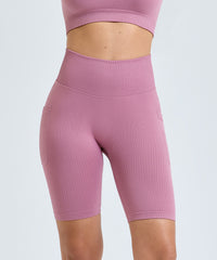 Women's TriDri® Ribbed Seamless 3D Fit" Cycle Shorts" - Black