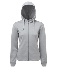 Women's TriDri® Spun Dyed Full-zip Hoodie - Grey Melange