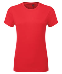Women’s TriDri® Ion-charge Recycled Textured Tee - Fire Red