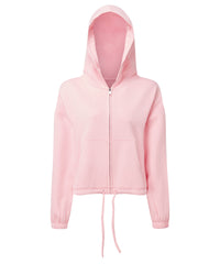 Women's TriDri® Recycled Cropped Oversize Full-zip Hoodie - Light Pink