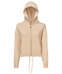 Women's TriDri® Recycled Cropped Oversize Full-zip Hoodie - Nude