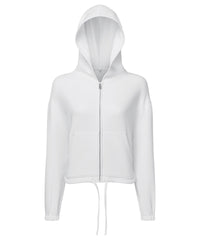 Women's TriDri® Recycled Cropped Oversize Full-zip Hoodie - White