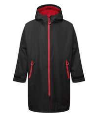 Tridri® Recycled All-seasons Waterproof Changing Robe - Black/Fire Red