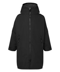 Kids TriDri® Recycled All-seasons Waterproof Changing Robe - Black/Charcoal