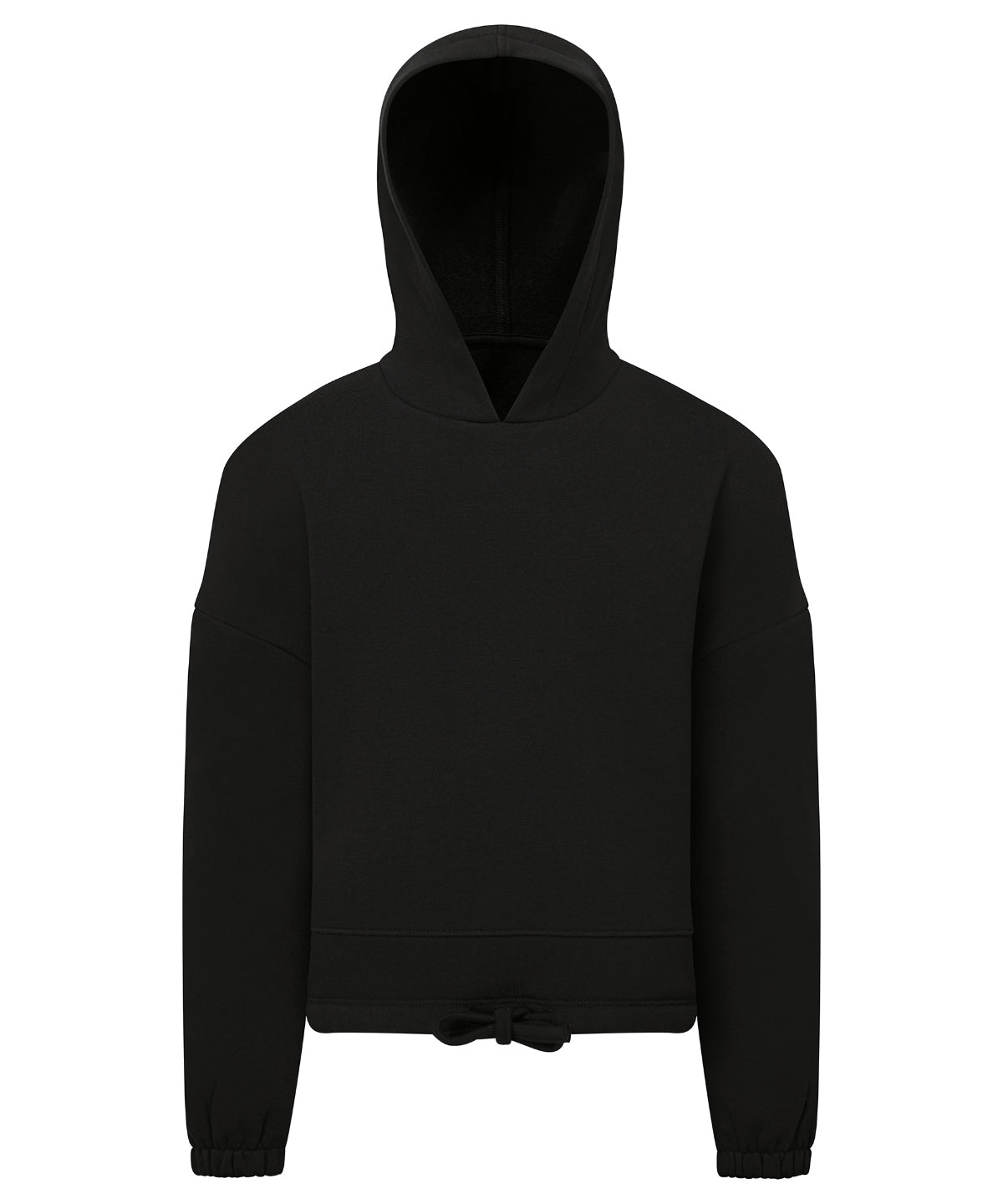 Kids TriDri® Recycled Cropped Oversize Hoodie - Black