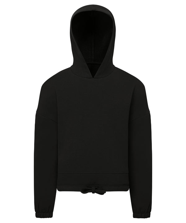 Kids TriDri® Recycled Cropped Oversize Hoodie - Black