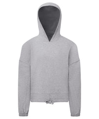 Kids TriDri® Recycled Cropped Oversize Hoodie - Heather Grey