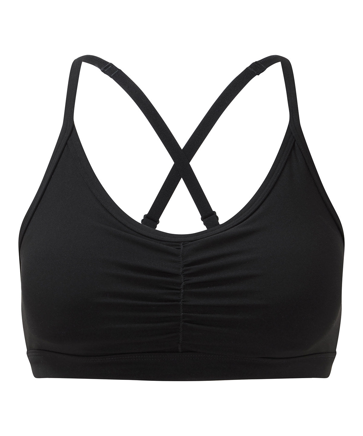 Tridri® Ruched Sports Bra (medium Impact) - Black