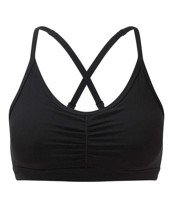 Tridri® Ruched Sports Bra (medium Impact) - Black