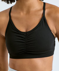 Tridri® Ruched Sports Bra (medium Impact) - Black