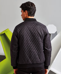 2786 Quilted Flight Jacket - Black