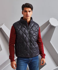 2786 Diamond Pane Padded Gilet - Black
