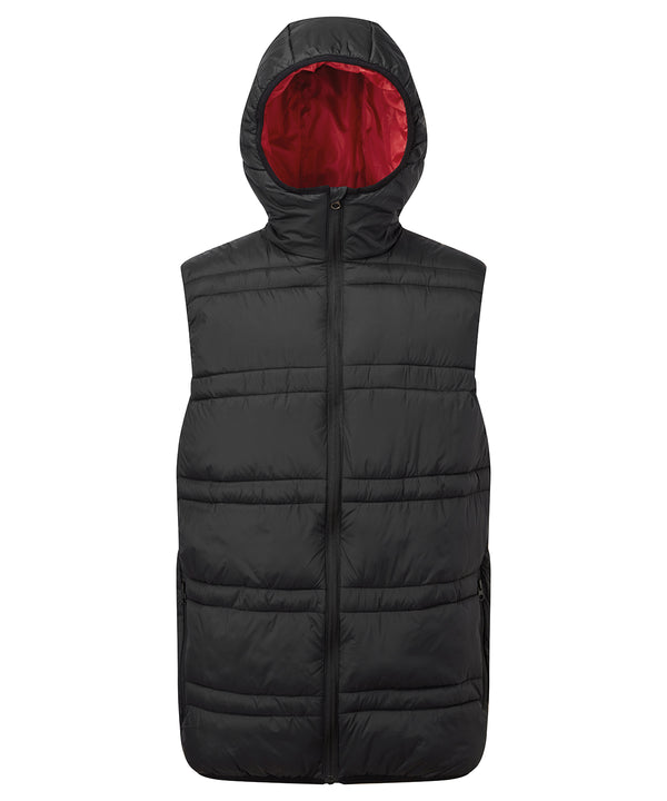 2786 Latitude Hooded Bodywarmer - Black/Red