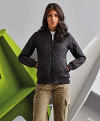 2786 Women's Quilted Flight Jacket - Black