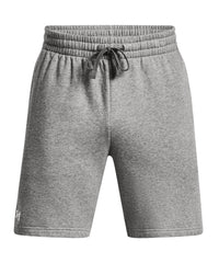 Under Armour Ua Rival Fleece Shorts - Castlerock Light Heather/White