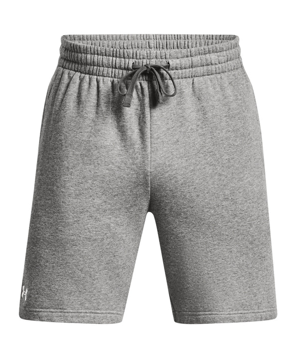 Under Armour Ua Rival Fleece Shorts - Castlerock Light Heather/White