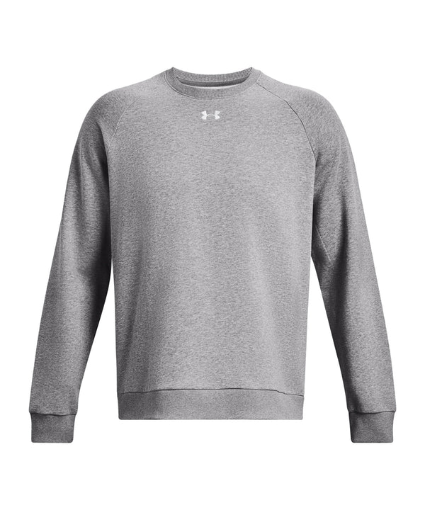 Under Armour Ua Rival Fleece Crew - Castlerock Light Heather/White