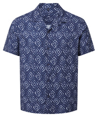 Wombat Men's Shirt - Navy/White Aztec