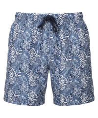 Wombat Men's Swim Shorts - White/Navy Leaf*