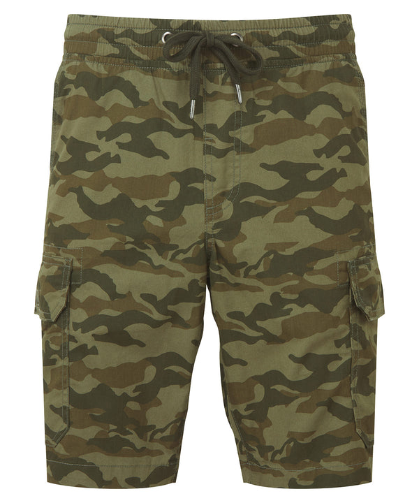 Wombat Men’s Camo Cargo Utility Shorts - Green
