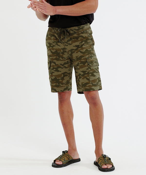 Wombat Men’s Camo Cargo Utility Shorts - Green