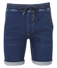Wombat Men’s Denim Drawstring Shorts - Blue